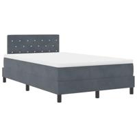 Boxspring bed met matras Donkergrijs 120 x 200 cm Fluweel - thumbnail