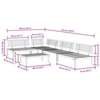 5-delige Loungeset pallet massief acaciahout - thumbnail