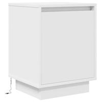 Nachtkastjes met led-verlichting 2 st 38x34x50 cm wit - thumbnail