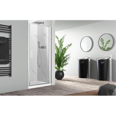 Nemo Pina draaideur 90x200cm 6mm Helder veiligheidsglas met antikalk links en rechts Wit 441.002.088.VM