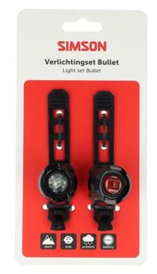 Simson verlichtingsset bullet batterij led 2,5/1,5lux