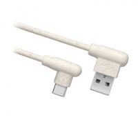 USB 2.0 data- en oplaadkabel - USB Type-C 90° stekker - 35% biologisch afbreekbare materialen - thumbnail