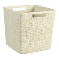 Curver jute mandje cube 17l offwhite - thumbnail