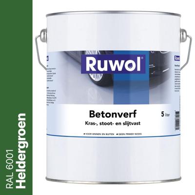 Ruwol Betonverf Heldergroen (RAL 6001) 5 liter Ruwol Betonverf Heldergroen (RAL 6001) 5 liter