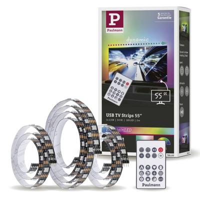 Paulmann TV Strips 55 Zoll 78880 LED-strip basisset Met USB-aansluiting 5 V 2 m RGB 1 set(s)