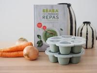 Diepvriesdoos voor verschillende porties, 6 x 150 ml, van BEABA saliegroen - thumbnail