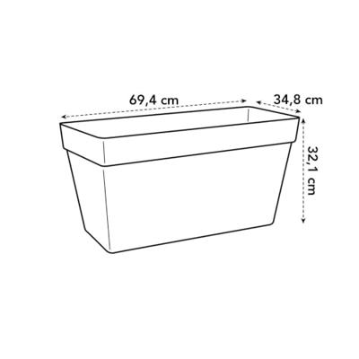 ELHO Plantenbak met wielen voor terras - 70 cm - Wit