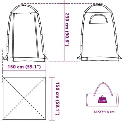 VidaXL Douchetent waterdicht camouflage