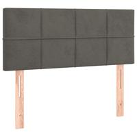 Hoofdbord LED 100x5x78/88 cm fluweel donkergrijs - thumbnail