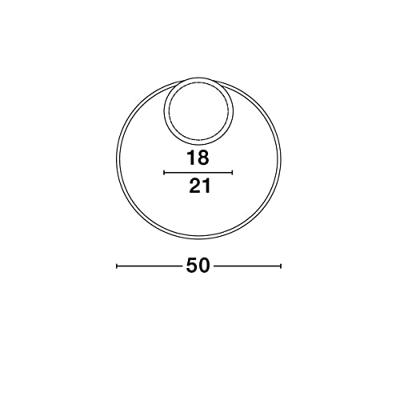 Lyora Ronde plafondlampFuline zwart Ø 50cm - 9348073