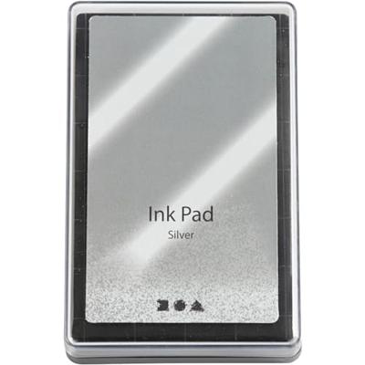 Creativ Company Stempelinkt, h: 2 cm, afm 9x6 cm, zilver, 1 stuk - thumbnail