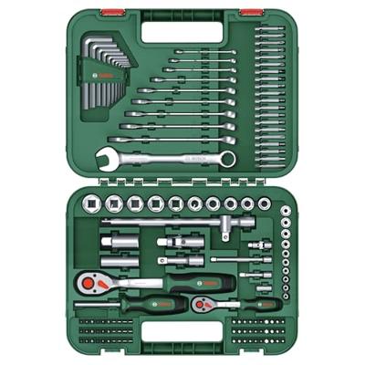 Bosch Advanced 132-delige handgereedschapset (voor zware bevestigingsklussen; sleutels/ratels/schroevendraaiers; accessoires)
