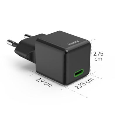 Hama Fast Charger USB-C PD/Qualcomm® Super-Mini Charger 20 W Oplader Zwart - thumbnail