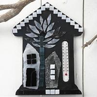 Creativ Company Thermometer huis, afm 23,5x16,5 cm, 1 stuk - thumbnail