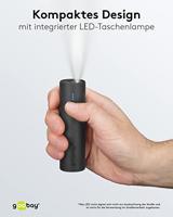 Goobay Goobay 60656 Powerbank für Fahrrad 5000 mAh Bike Fahrradhalterung USB Buchse PD Powerbank 5000 mAh Li-ion Zwart Statusweergave, LED-zaklamp - thumbnail