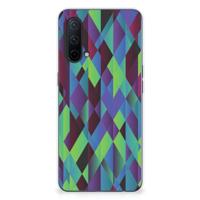 OnePlus Nord CE 5G | TPU Hoesje | Abstract Green Blue - thumbnail