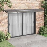 VidaXL Deurluifel 400x100 cm polycarbonaat zwart - thumbnail