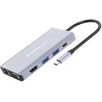 Conceptronic DONN20G notebook dock & poortreplicator Bedraad USB 3.2 Gen 1 (3.1 Gen 1) Type-C Grijs - thumbnail