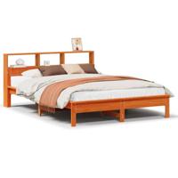Bed met matras massief grenenhout wasbruin 140x190 cm - thumbnail