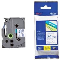 Labeltape Brother P-touch TZe-253 standaard 24mm blauw op wit - thumbnail
