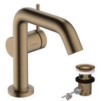 Hansgrohe Tecturis S ééngreeps wastafelkraan 110 Fine CoolStart met PopUp trekwaste, Brushed Bronze - thumbnail
