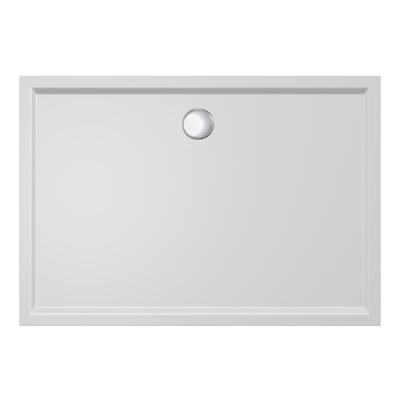 Douchebak Xenz Mariana | 130x90x4 cm | Incl.Afvoersifon-Chroom | Acryl | Rechthoekig | Wit glans
