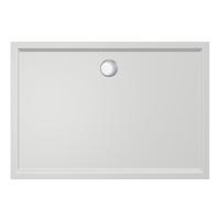 Douchebak Xenz Mariana | 130x90x4 cm | Incl.Afvoersifon-Chroom | Acryl | Rechthoekig | Wit glans - thumbnail