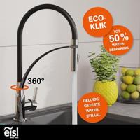 EISL CARNEO ééngreepsmengkraan keuken | choom-zwart met soft-touch uitloop - NI183CARCRB NI183CARCRB - thumbnail