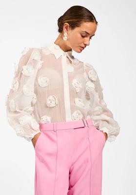 Aaiko Lien 3d Pes 518 Blouse Les Blancs