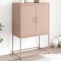 Hoge kast 68,5x38,5x107 cm staal roze - thumbnail