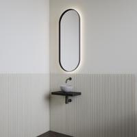 Fonteinset | BWS Leto | Planchet Black Veneer | Waskom Mat Grijs - thumbnail