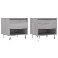Salontafels 2 st 50x46x50 cm bewerkt hout grijs sonoma eiken - thumbnail