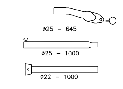 Campking Aandrukstang 22/25mm 170-250cm