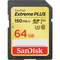 Sandisk Extreme PLUS flashgeheugen 64 GB SDXC Klasse 3 UHS-I - thumbnail