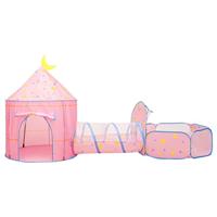 VidaXL Kinderspeeltent met 250 ballen 301x120x128 cm roze - thumbnail