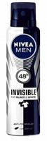 Nivea Men Deodorant Deospray Invisible Black And White 150ml - thumbnail