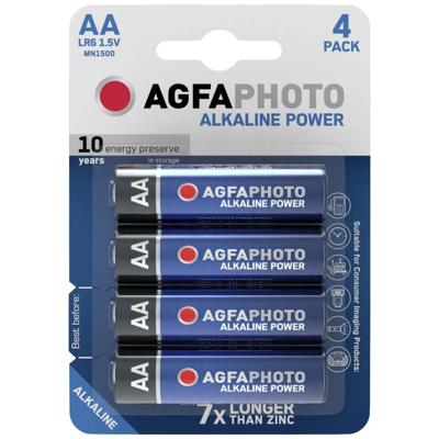 AgfaPhoto Power LR6 AA batterij (penlite) Alkaline 1.5 V 4 stuk(s) AgfaPhoto Power LR6 AA batterij (penlite) Alkaline 1.5 V 4 stuk(s)