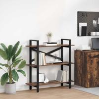 Boekenkast Gerookt eiken 100 x 33,5 x 102 cm Bewerkt hout - thumbnail