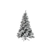 Kerstboom DKD Home Decor Wit Groen Metaal Polyethyleen Besneeuwd 130 x 130 x 218 cm - thumbnail