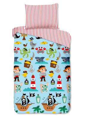 Good Morning Kinderdekbedovertrek "piraten/ zee thema" - Multi - (140x200 cm) - Katoen Good Morning Kinderdekbedovertrek "piraten/ zee thema" - Multi - (140x200 cm) - Katoen