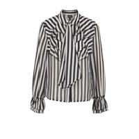 s.Oliver BLACK LABEL gestreepte blouse zwart/wit - thumbnail