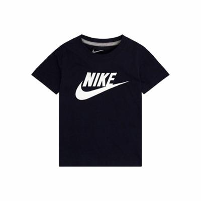 T-Shirt met Korte Mouwen Nike Futura Ss Zwart Donkerblauw - Maat: 6-7 jaar