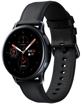 Samsung Galaxy Watch Active2, Fitnesstracker van roestvrij staal, groot display, duurzame batterij, waterdicht, 40 mm, Bluetooth, zwart