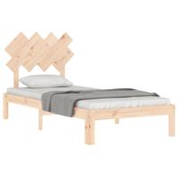 Bedframe met hoofdbord massief hout - thumbnail