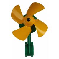 Lena windmolen junior 11 cm geel/groen - thumbnail