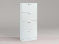 Schoenenkast ROZALA 4 deuren wit - thumbnail