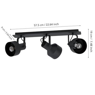 Eglo 3-lichts zwarte spotCasibare - 99519