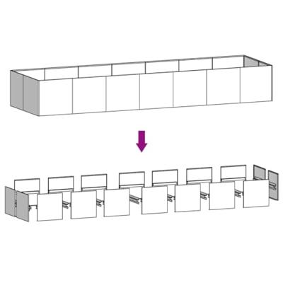 VidaXL Plantenbak verhoogd 280x80x40 cm cortenstaal