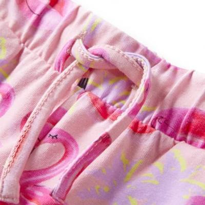 Kindershorts met trekkoord flamingozwembandprint 116 lichtroze - thumbnail