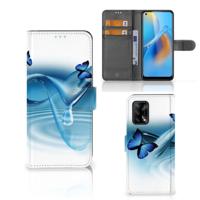 OPPO A74 4G | Telefoonhoesje | Met pasjeshouder | Vlinders - thumbnail